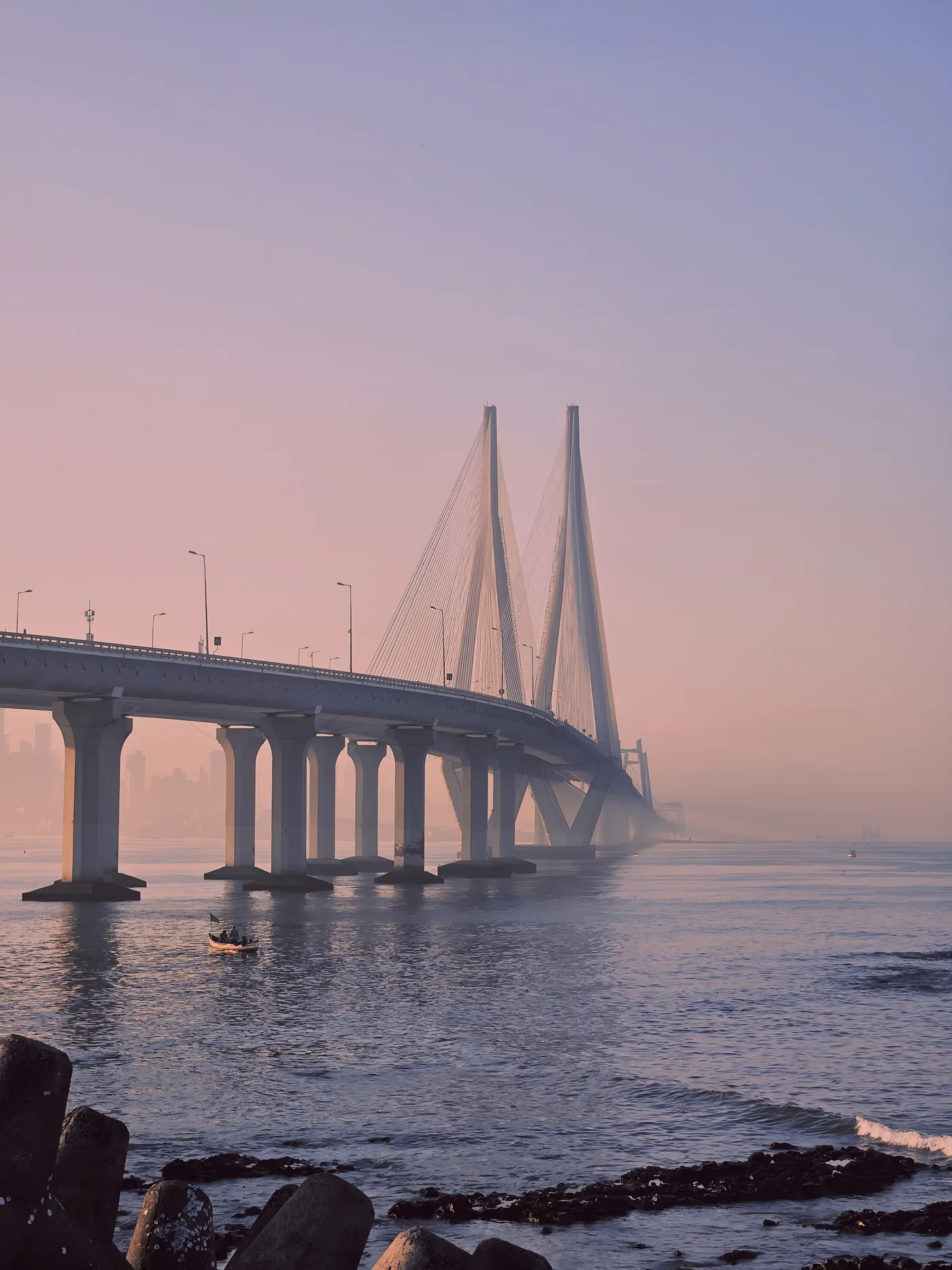 Bandra-Worli Sea Link at sunrise
