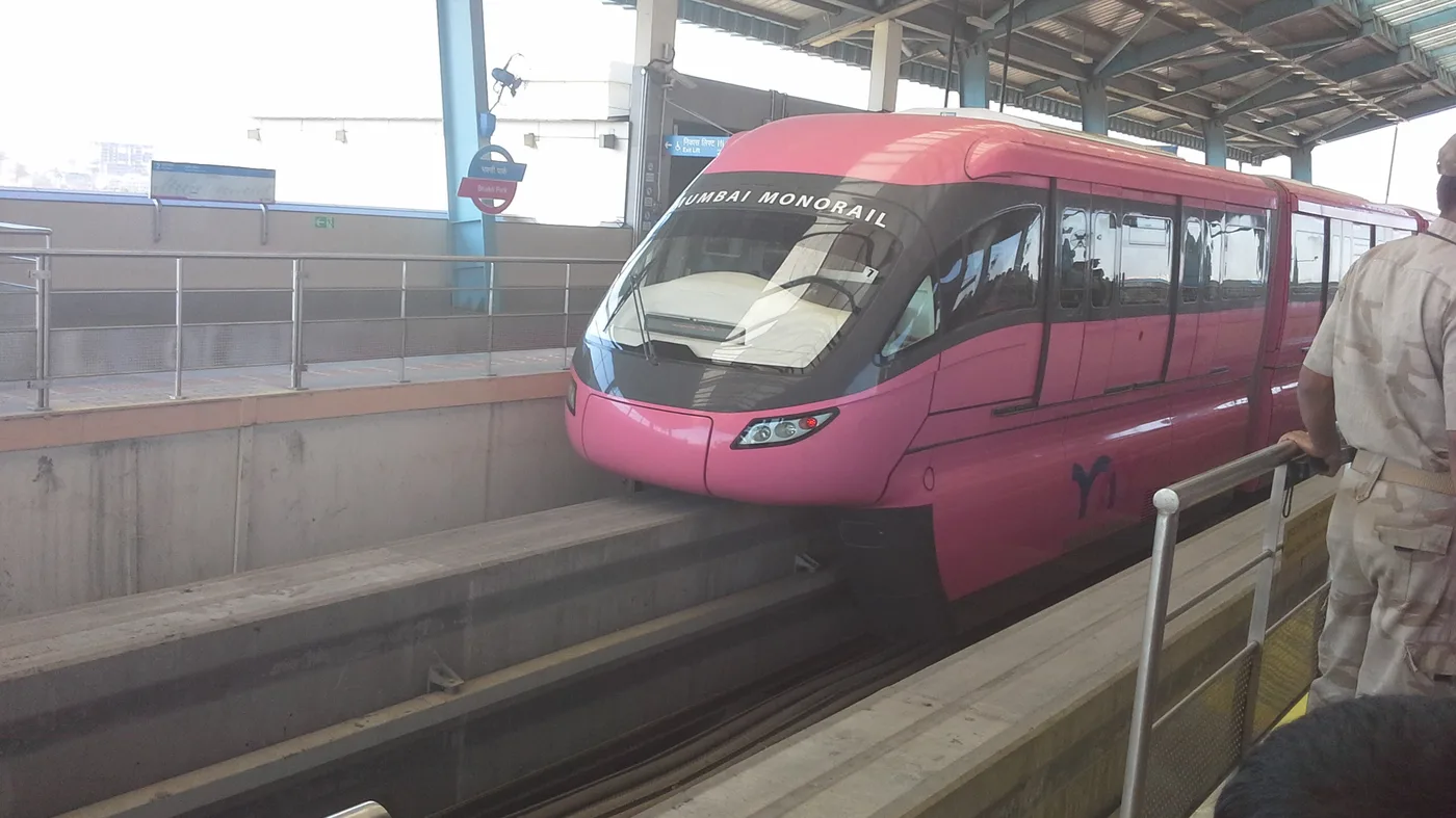 Mumbai Monorail train, Line 1 — the line that terminates in Chembur